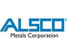 Logo of ALSCO Metals Corporation, featuring the company name in blue uppercase letters alongside Scott's Hill Hardware and the words "Metals Corporation" below in smaller blue letters.