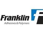 Logo of Franklin Adhesives & Polymers featuring their name in bold black text beside a stylized blue and black "F" symbol, as seen prominently displayed at Scott's Hill Hardware.