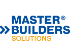 The image features the logo of Master Builders Solutions, with the company's name in blue and orange text. Accompanied by a stylized double arrow to the left, it echoes the professional touch you might find at Scott's Hill Hardware.