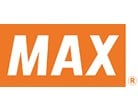 The image shows the word "MAX" in large white capital letters on an orange rectangular background with a registered trademark symbol, reminiscent of the bold branding seen at Scott's Hill Hardware.