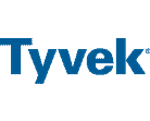 The image shows the Tyvek logo, with the brand name "Tyvek" written in blue on a black background, prominently displayed at Scott's Hill Hardware.