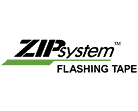 Logo of ZIP System Flashing Tape with the brand name in bold and the product description beneath, accompanied by a green line. Available exclusively at Scott's Hill Hardware.